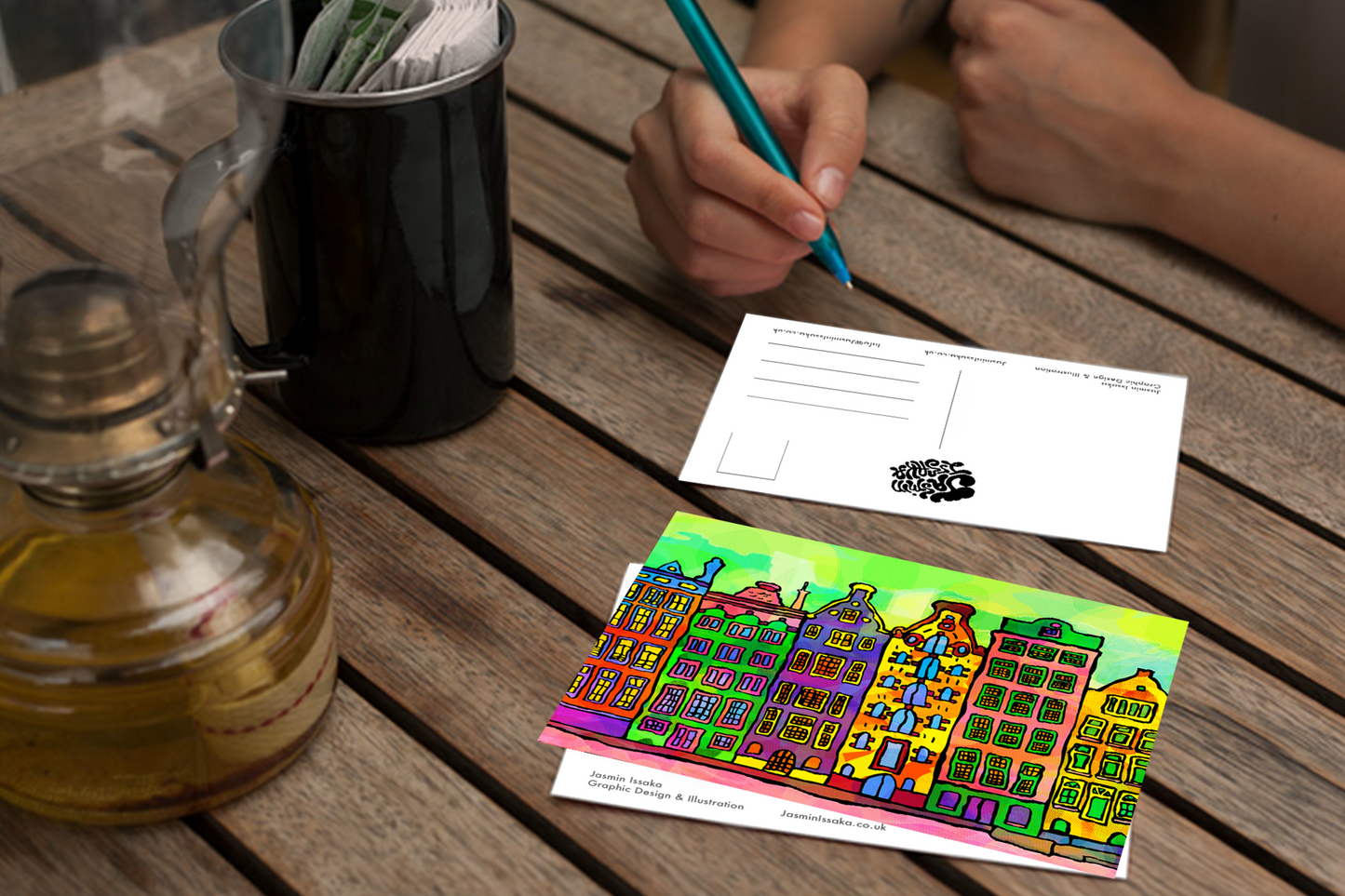 Amsterdam Psychedelic Postcard image 3