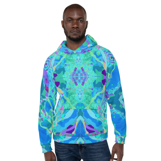 Psychedelic Unisex Hoodie - Blue Spectra image 0