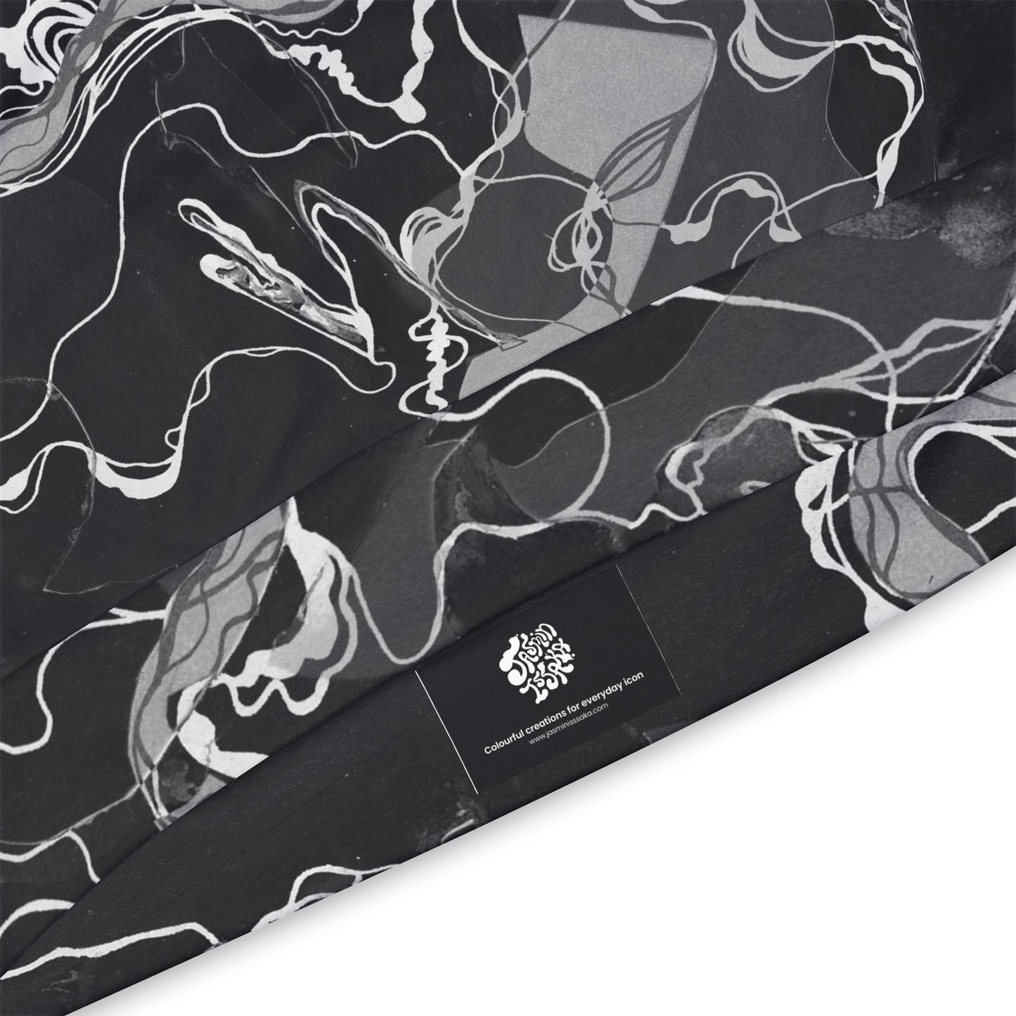 Black Marble Magic - UV Reactive Psychedelic Abstract Unisex Hoodie image 6