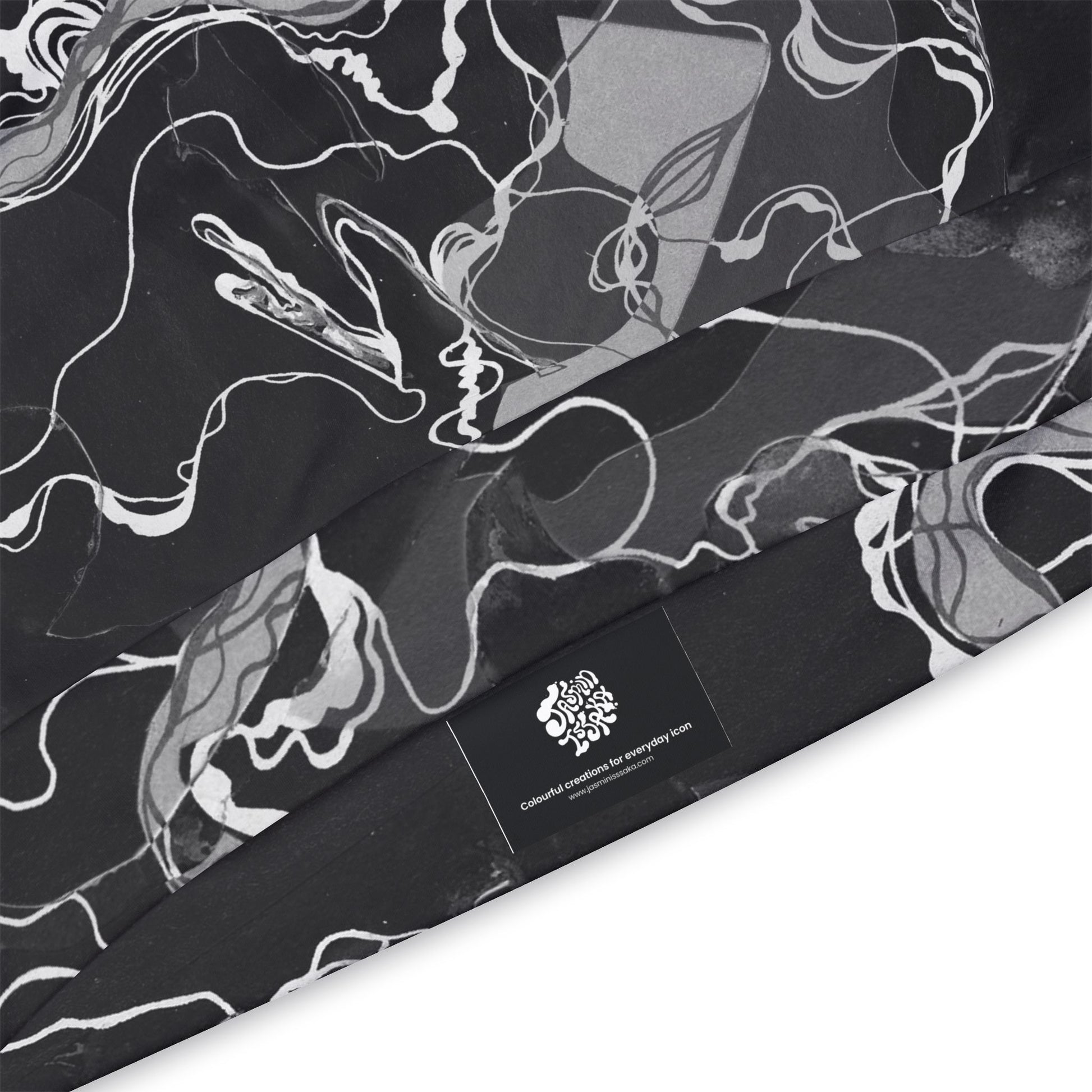 Black Marble Magic - UV Reactive Psychedelic Abstract Unisex Hoodie image 6