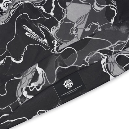 Black Marble Magic - UV Reactive Psychedelic Abstract Unisex Hoodie image 6