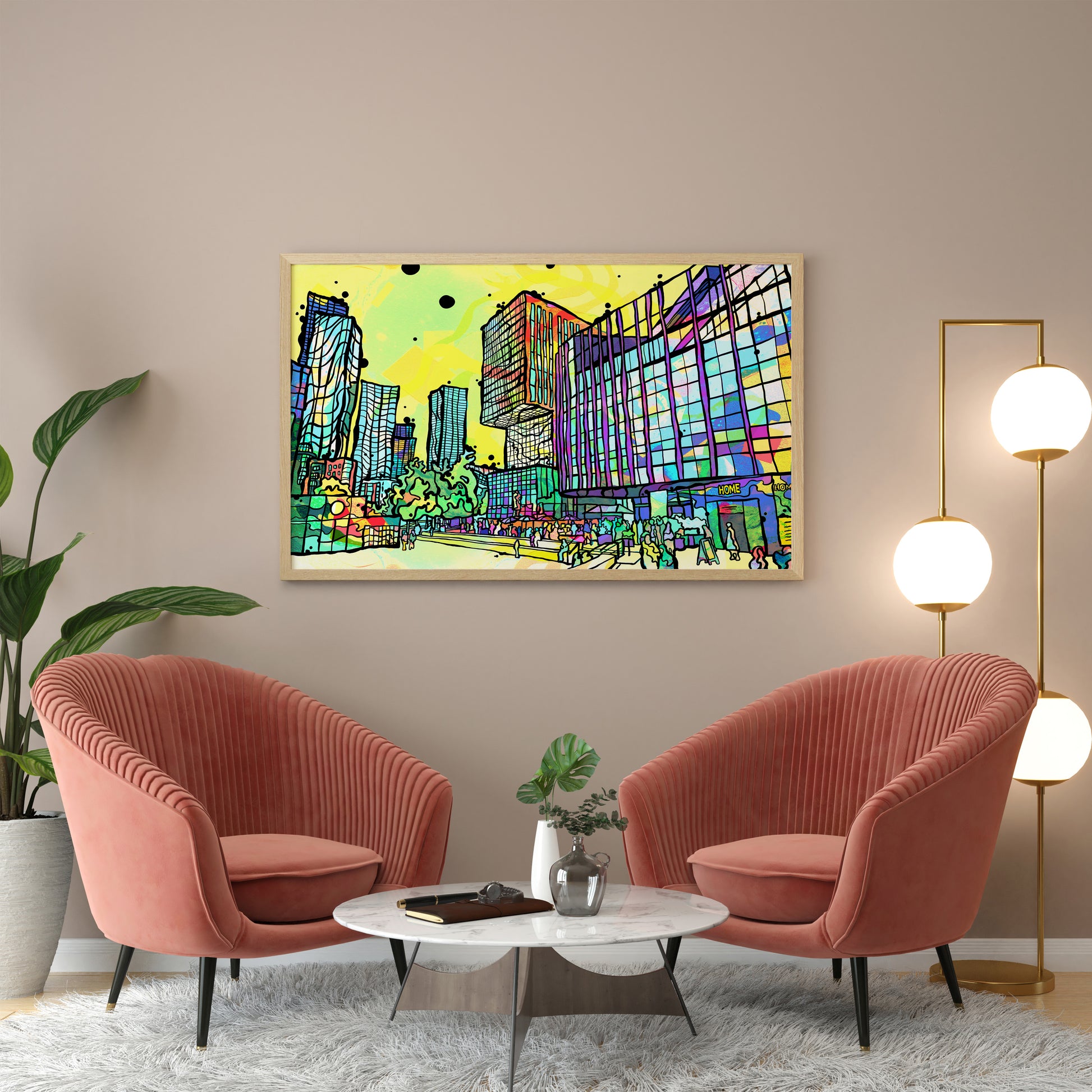 HOME - Manchester City Psychedelic Art Print image 2