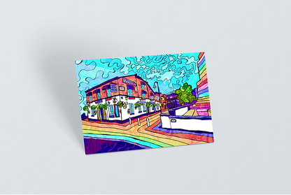 Manchester Gay Village Psychedelic Postcard