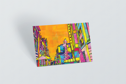 Nottingham Hockley Psychedelic Postcard image 0