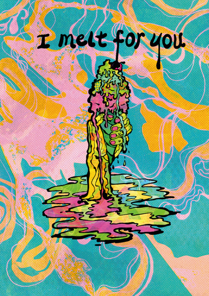 'I melt for you' Psychedelic Art Print Poster image 3