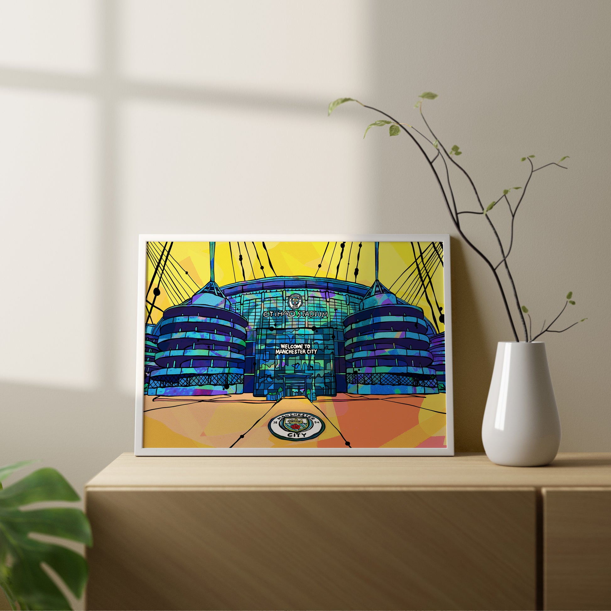 Manchester City Etihad Football Stadium - Psychedelic Art Print image 3