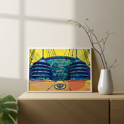 Manchester City Etihad Football Stadium - Psychedelic Art Print image 3