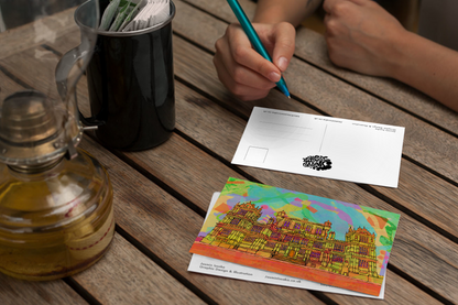 Nottingham Wollaton Hall Psychedelic Postcard image 3