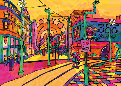 Manchester City Psychedelic Postcard image 4