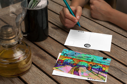 Stockport Viaduct Psychedelic Postcard image 3