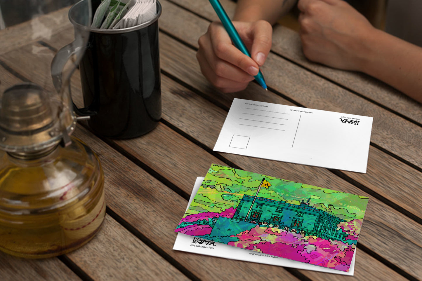 Nottingham Castle Psychedelic Postcard image 3