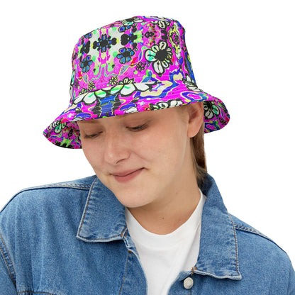 Badu Bloom – Psychedelic Unisex Bucket Hat image 7