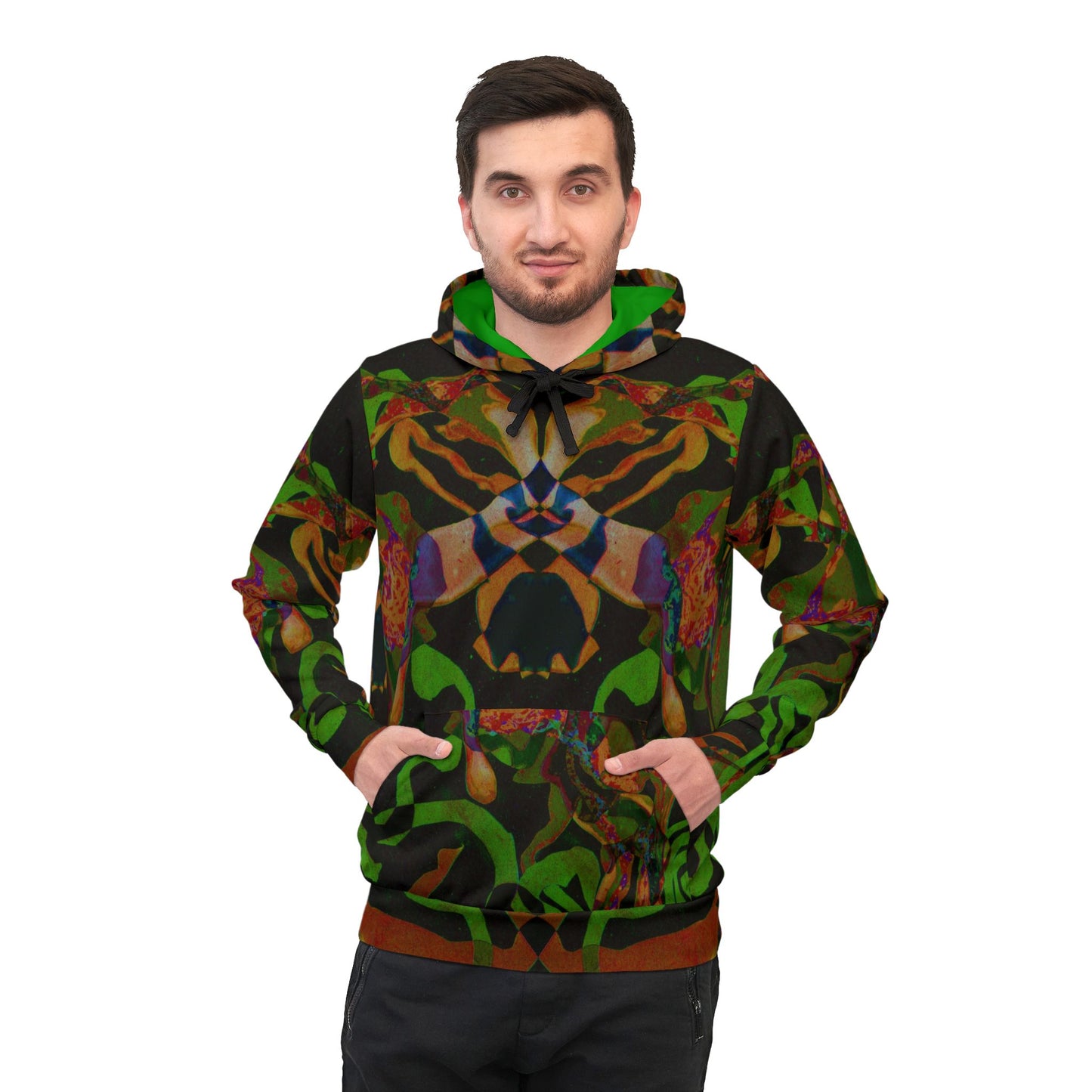 Jungle vs Predator - Psychedelic Abstract Athletic Hoodie  image 10