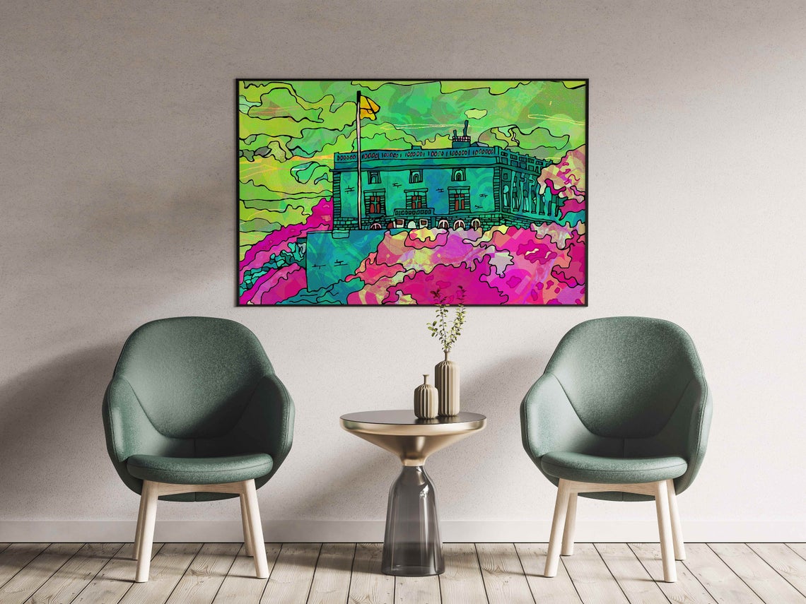Nottingham Castle Psychedelic Art Print image 1