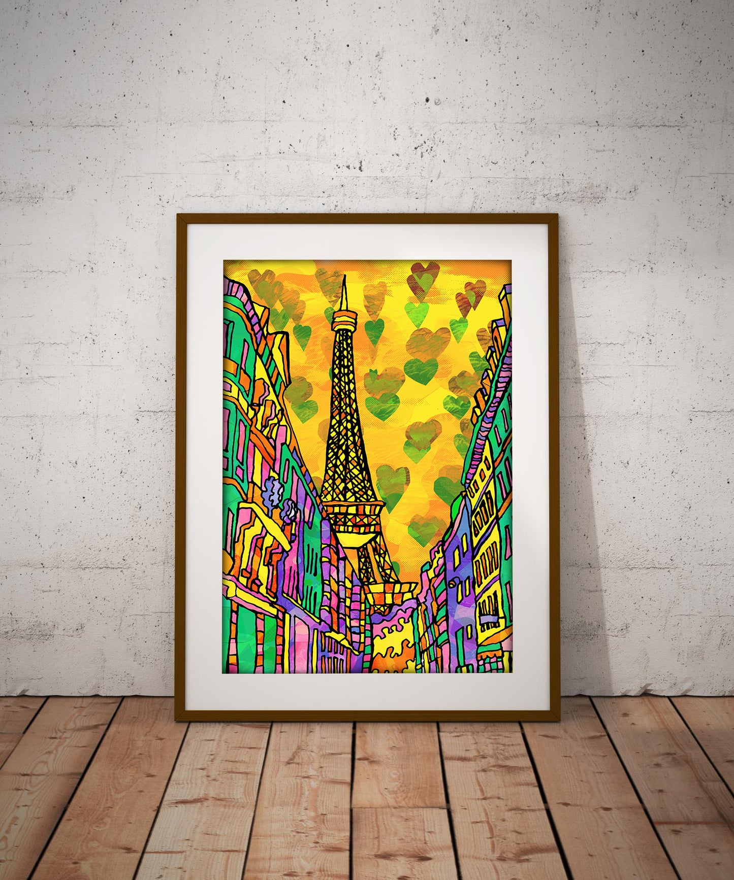 Paris Eiffel Tower Psychedelic Art Print image 0