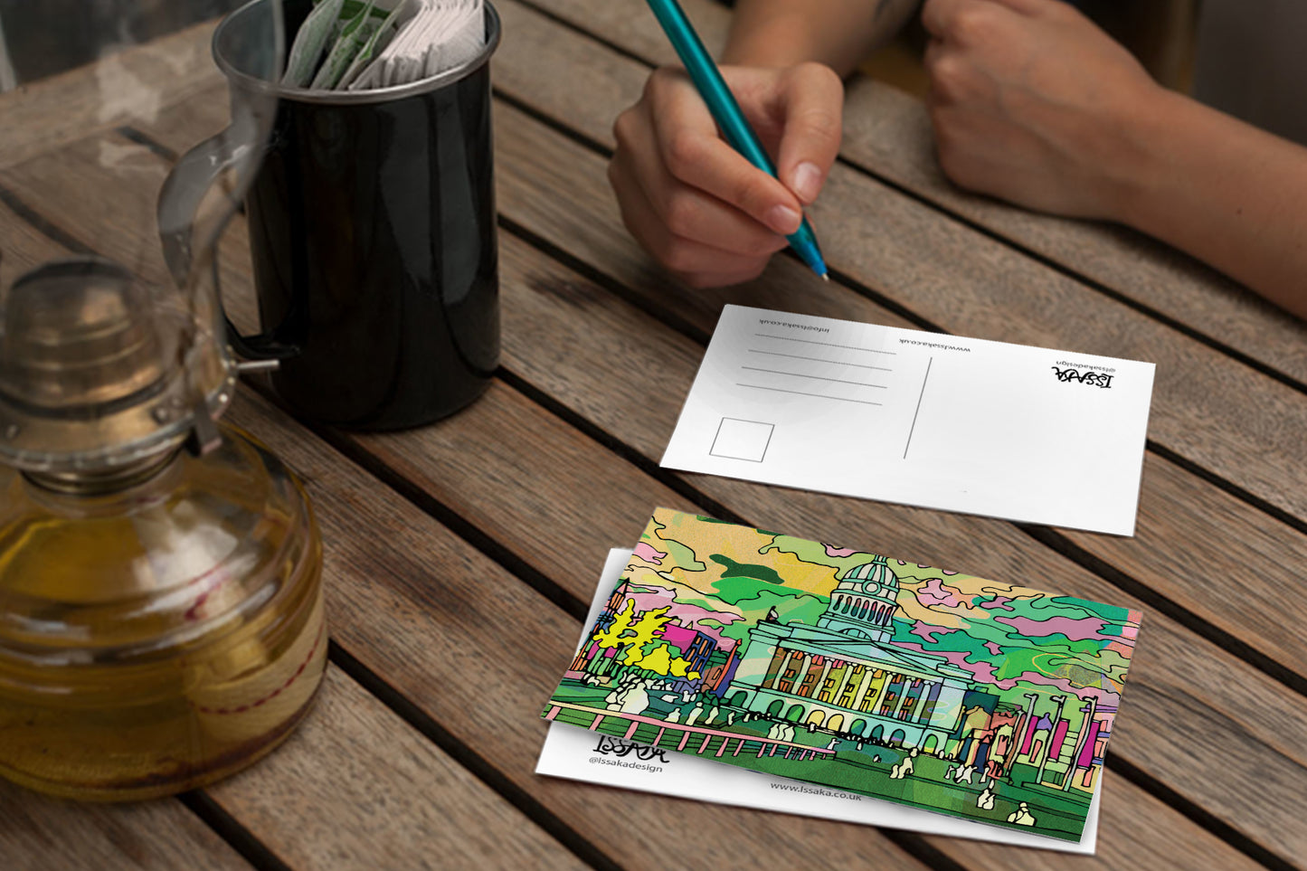 Nottingham Council House Psychedelic Postcard image 3