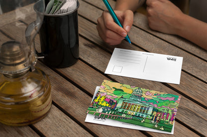 Nottingham Council House Psychedelic Postcard image 3