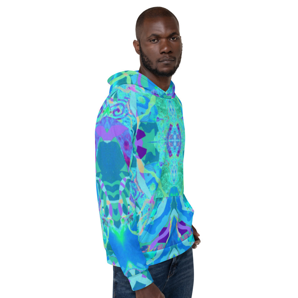 Psychedelic Unisex Hoodie - Blue Spectra image 2