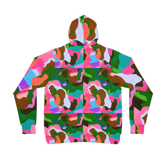 Pink Tropical Camouflash Athletic Hoodie image 1