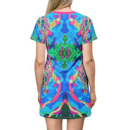 Blue Pink Vortex T-Shirt Dress Psychedelic Fashion & Everyday Wear image 6