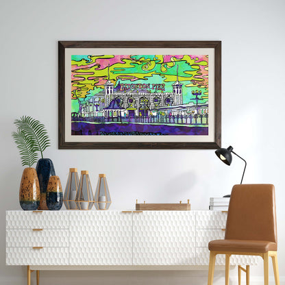 Brighton Palace Pier Psychedelic Art Print