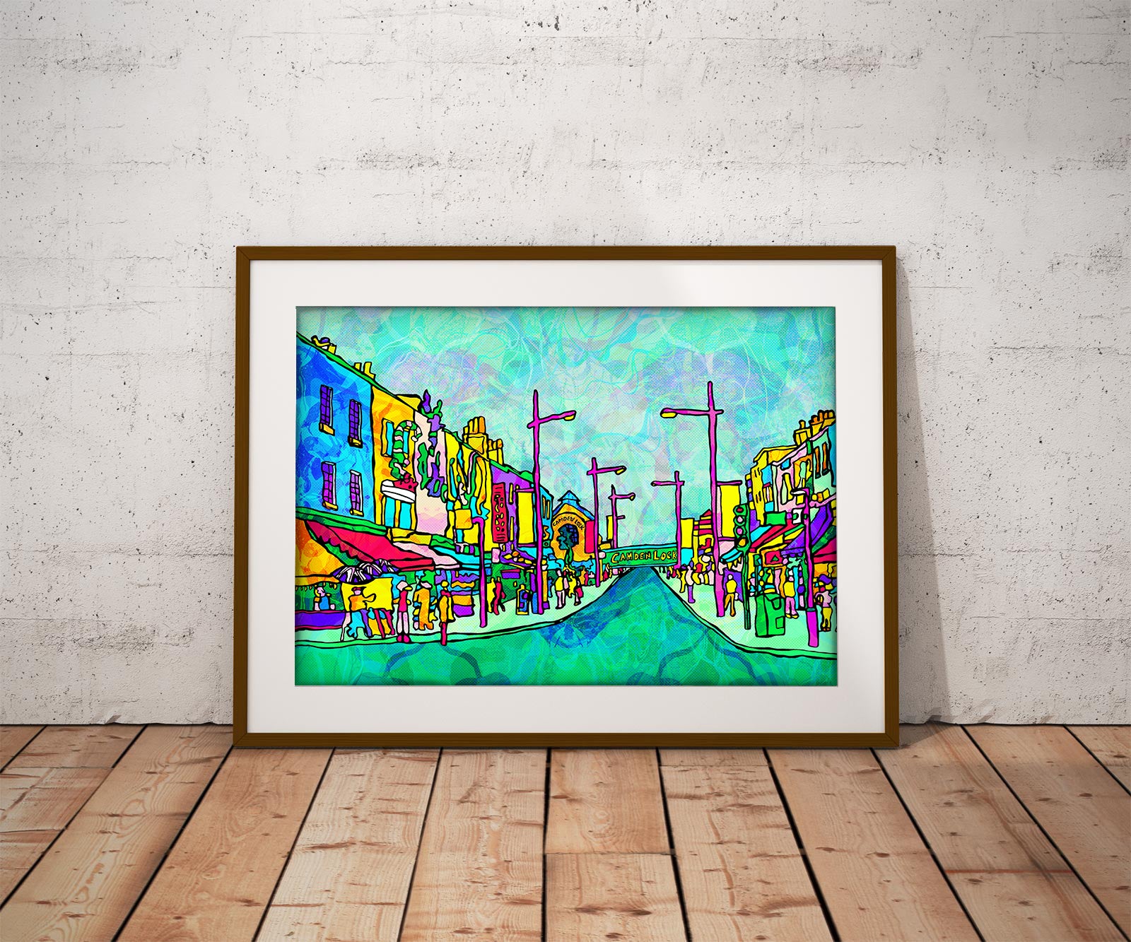 London Camden Town Psychedelic Art Print image 0