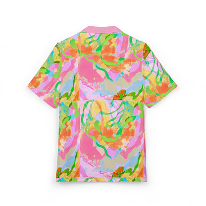 Pastel Deep Space - Psychedelic Vibe Button-Down Hawaiian Shirt image 1