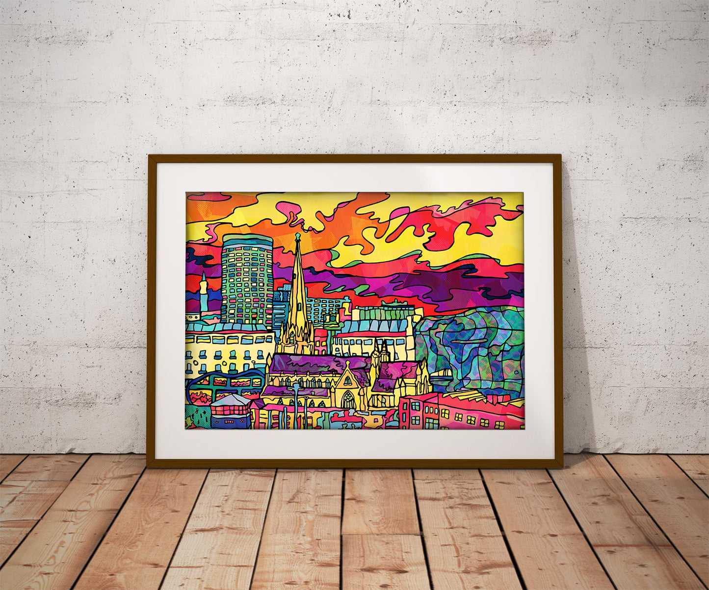Birmingham Psychedelic City Art Print image 0