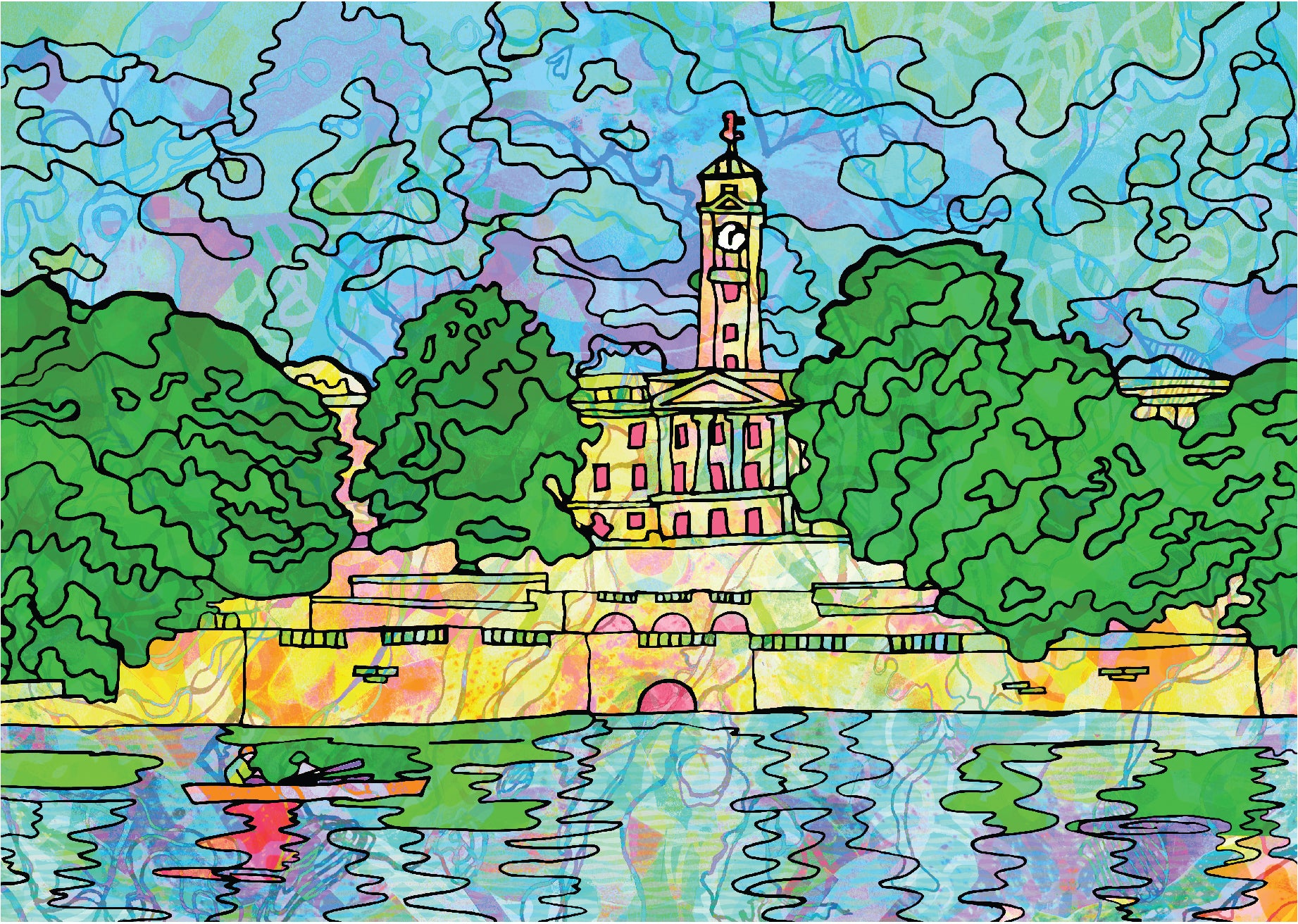 Highfields Lake University of Nottingham Art Print image 2