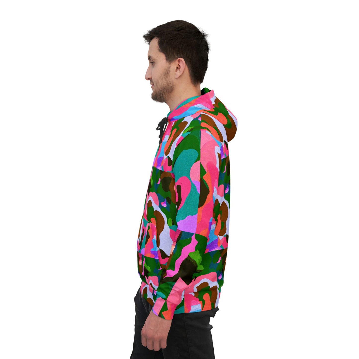 Pink Tropical Camouflash Athletic Hoodie image 4