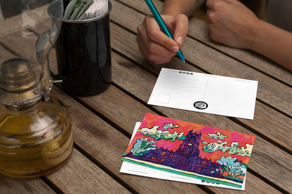 Manchester Cathedral Psychedelic Postcard image 2