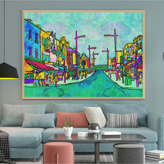 London Camden Town Psychedelic Art Print