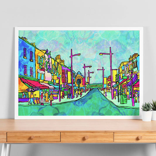 London Camden Town Psychedelic Art Print