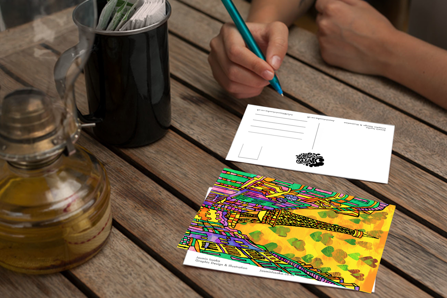 Paris Psychedelic Postcard of Eiffel Tower image 3