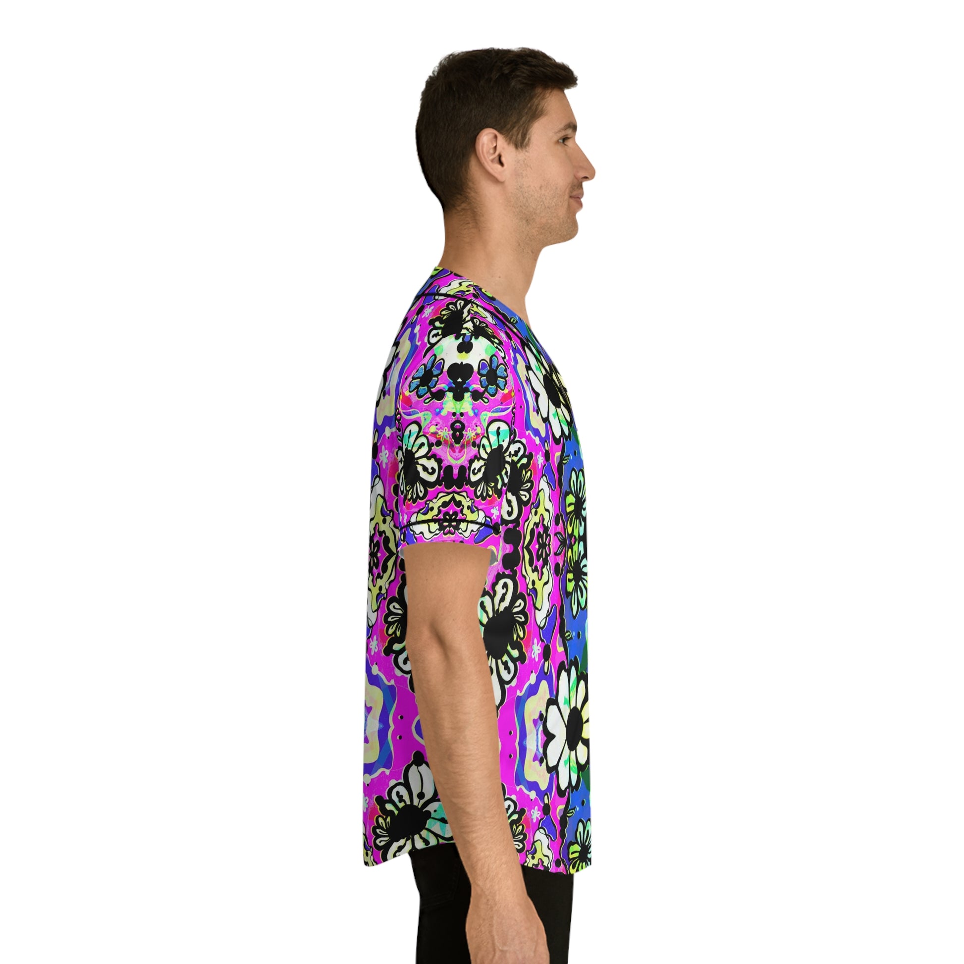 Badu Bloom Baseball Jersey - Sporty Psychedelic Style for Creative Souls image 7