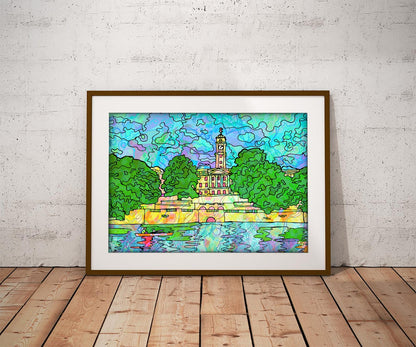 Highfields Lake University of Nottingham Art Print image 0