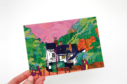 Nottingham Postcard Ye Olde Trip to Jerusalem image 1