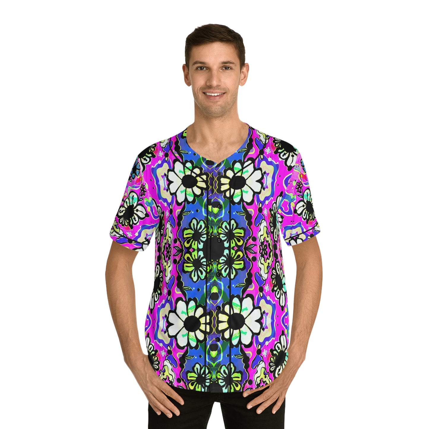 Badu Bloom Baseball Jersey - Sporty Psychedelic Style for Creative Souls image 5
