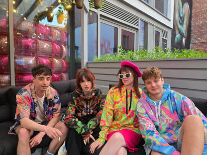 The Electric Bloom – Stylish Psychedelic Athletic Hoodie image 2