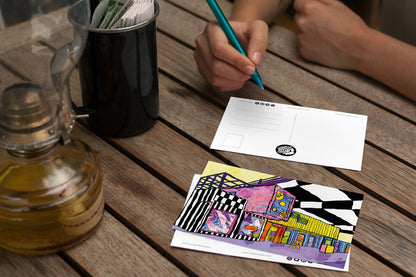 Manchester Hatch Psychedelic Postcard image 2