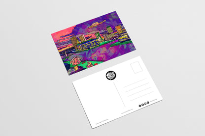 Salford Quays Media City Psychedelic Postcard image 2