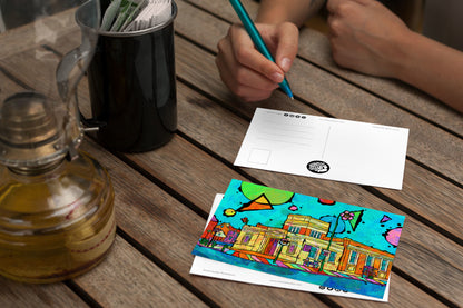 Withington Library Psychedelic Postcard image 3