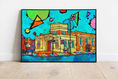 Withington Library Psychedelic Art Print image 0