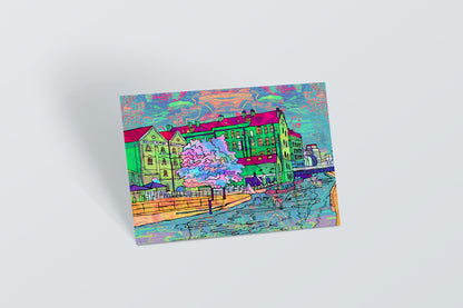 Nottingham Postcard of Waterfront & Canal House image 0