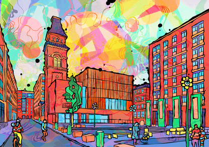 Manchester Ancoats Psychedelic Postcard image 5