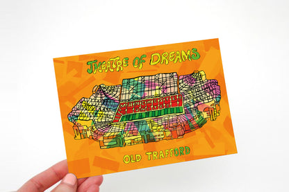 Manchester Stadium Psychedelic Postcard image 0