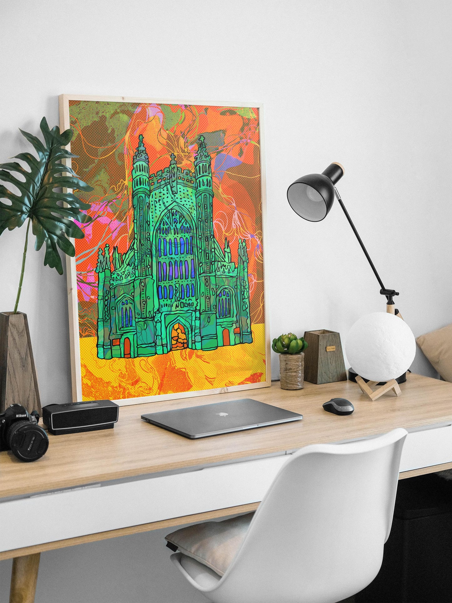 Bath Cathedral Psychedelic Art Print image 0