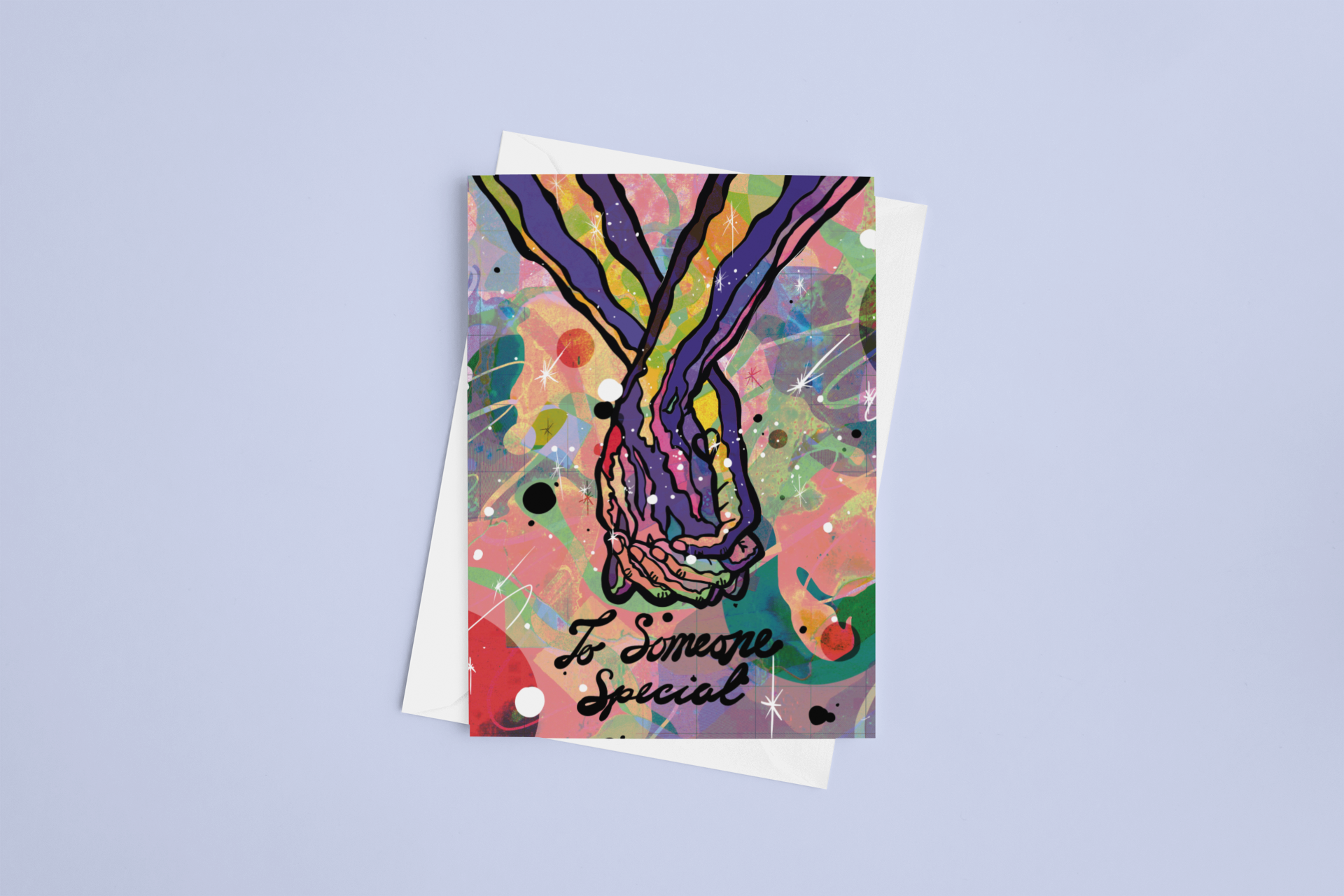 To Someone Special - psychedelic style Valentine's day greeting card image 5
