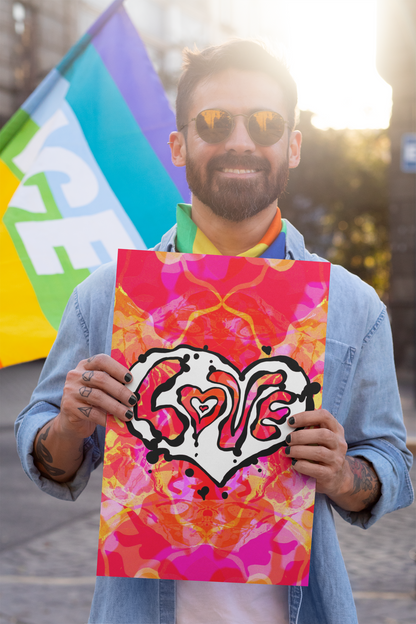 LOVE Psychedelic Art Print Poster image 0