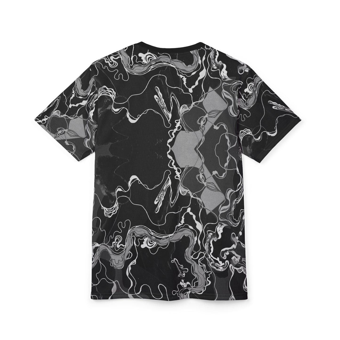 Black Marble Magic - Psychedelic Unisex Graphic T-shirt Festival & Casual Wear image 3